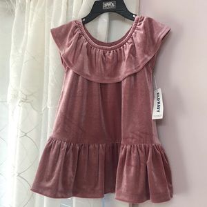 Baby girls old navy NWT velvet pink dress  6-12
